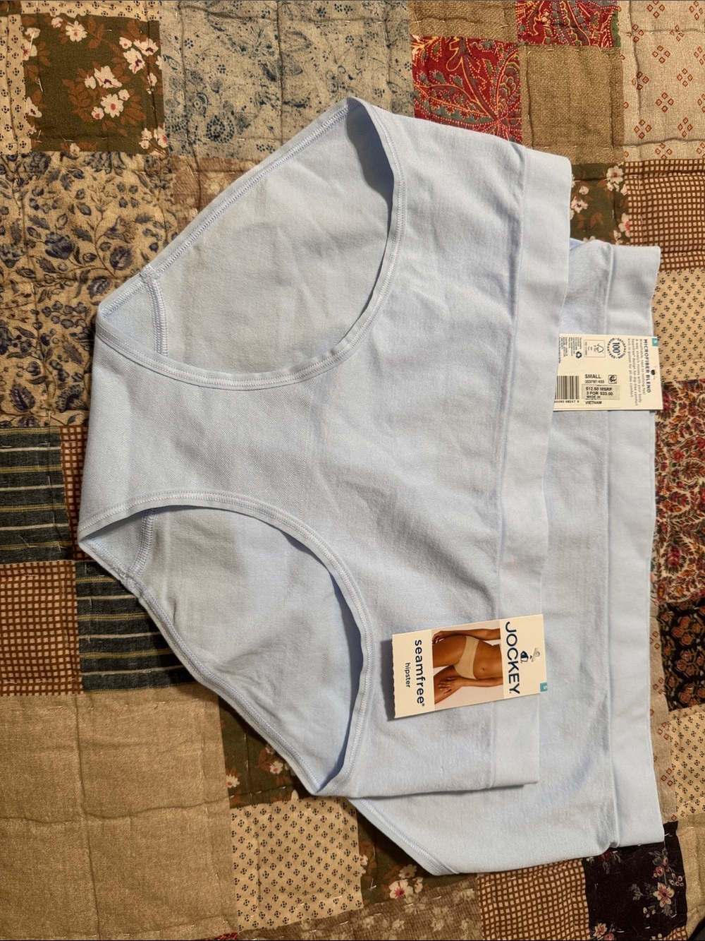 NWT , set of 2, Jockey Light Blue Microfiber Blend Panties - Small